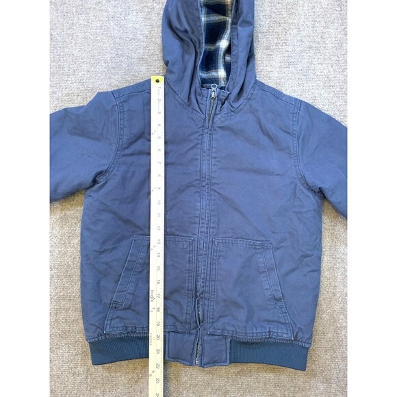 Old Navy Kids Canvas Jacket Boys L 10/12 Flannel‎ Lined Workwear Shacket Utility - Picture 4 of 9